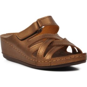 Resim Ayakmod 09-977 Bakır Kadın Dolgu Topuk Terlik 