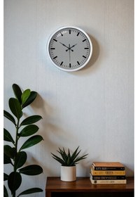 Resim Zentime 40 Cm Beyaz Klasik Duvar Saati çok Renkli 