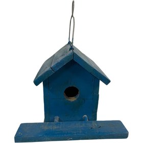 Resim Ahşap Mavi Kuş Yuvası 