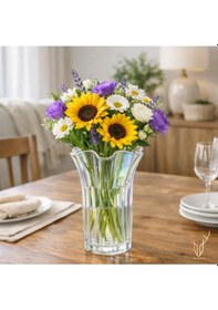 Resim Teal Cam Vazo - Şeffaf Şeffaf 