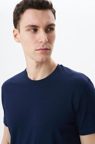Resim Ar-ma Erkek Bisiklet Yaka Tişört Regular Fit%95 Pamuk%5 Likra Süprem Basic Baskısız Y29344453002 Lacivert-L1 