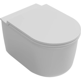 Resim Isvea Fluido Tüm Alan Yıkaması Yapan Yeni Nesil Asma Klozet +Soft Klozet Kapağı 10FD02001 