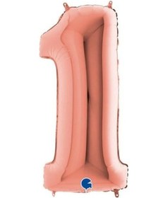 Resim 1 Yaş Rosegold Folyo Balon 40ınc 100x35cm Çok Renkli 
