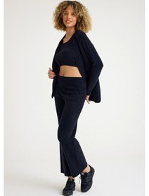 Resim Allys Pantolon-crop-hırka Takım Siyah 