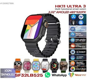 Resim HK11 ULTRA3 ChatGPT,AMOLED Ekran,380 Mah Batarya 