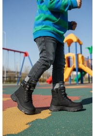 Resim Aspor Siyah Zümrüt İçi Polarlı Erkek Çocuk Worker Bot Çok Renkli 