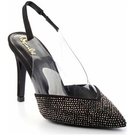 Resim Mat Siyah Platin Kadın Abiye Ayakkabı K01209153038 Diğer 