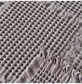 Resim Soft Nako Çift Kişilik Yatak Örtüsü - Gri - 220x240 Cm Çok Renkli 