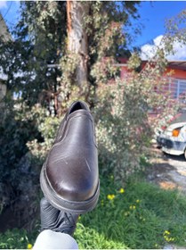 Resim Erkek Bağcıksız Rahat Konforlu Hakiki Deri Klasik Siyah Ayakkabı 