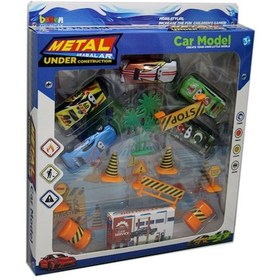 Resim 16 Parça Metal Arabalar Trafik Seti 