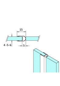 Resim Ayrıntıshop Cam Duşakabin Kapı Balon Fitilleri 5-6 Mm 200cm Şeffaf 