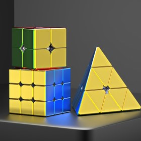 Resim SENGSO Ayna Yansıtıcı Hız Küpü 2x2x2, 3x3x3, piramit hayalet renkli Stickerless Magic Cube, 3D Beyin Teşekkür Küpü, Kişiselleştirilmiş Parlak Küp Bulmacaları Hediye Çocuklar Yetişkinler için 