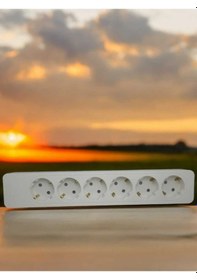 Resim Asyagrup Seldur Altılı Çocuk Korumalı Topraklı Grup Priz Kablosuz 