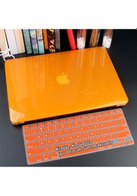 Resim Apple Uyumlu MacBook Air Kılıf 13 İnç Parlak Kristal Eski Usb'li Model 2010-2017 A1369 A1466 İle Turuncu 