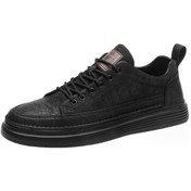 Resim Versatile Black Casual Men's Low-top Waterproof Anti-skid Shoes 