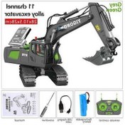 Resim Yezan01 9ımod 1/20 Alaşım Ekskavatör Rc Araba Uzaktan Kumanda Inşaat Mühendislik Green Gray, 11ch, 14+ Yaş Çok Renkli 