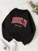 Resim Machetta Kids 3iplik Brooklyn Baskılı Oversize Bisiklet Yaka Sweatshirt 