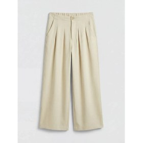 Resim LC Waikiki Lc Waıkıkı Bej Wideleg Pileli Kız Çocuk Gabardin Pantolon 