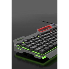Resim Torima TMK-06 Oyun Klavye Ve Mouse Seti Kablolu RGB Işıklı Siyah Ergonomik Tasarım 