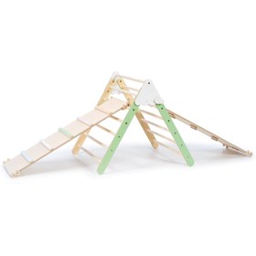 Resim Foldable Mountain Climbing Triangle with Ramp, Painted-Pastel - Triangle Only 