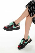 Resim Munshoes Siyah Yeşil Spor Ayakkabı Gz3019 