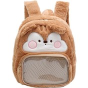 Resim Suntek Peluş Sırt Çantası Piknik Spor Anaokulu İçin Kahverengi 