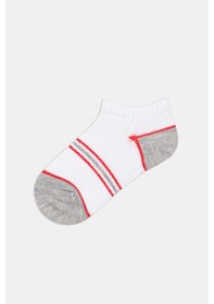 Resim Penti Erkek Çocuk Siyah Colorful Stripe 3lü Patik Çorap Beyaz 