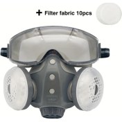 Resim Willowhaven Toz Maskesi + 10 Filtre - Yeniden Kullanılabilir Kaynak Ve Endüstriyel Koruma Seti 