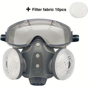 Resim Willowhaven Toz Maskesi + 10 Filtre - Yeniden Kullanılabilir Kaynak Ve Endüstriyel Koruma Seti 