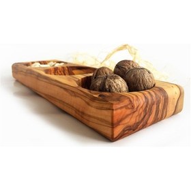 Resim Zeytin Ağacı Ahşap Sosluk Çerezlik Üçlü 