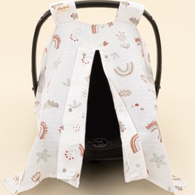 Resim Puset Örtüsü - Tek Taraflı - Kahverengi Gökkuşağı 