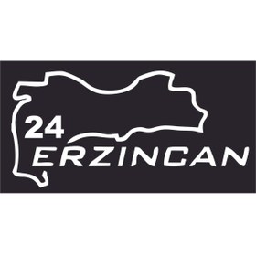 Resim Birim Matbaa ERZİNCAN ŞEHİR HARİTA STİCKER(19X10 CM) 