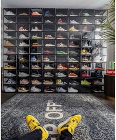 Resim Crep Protect Ayakkabı Saklama Kutusu - Ultimate Sneaker Crates 2.0, Ayakkabı Düzenleyici, İstiflenebilir Ayakkabı Kasaları (Paket Başına 2 Kasa) 