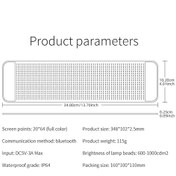 Resim 2 Şeytan Göz Araba Yumuşak Ekran Led Piksel Panel Işık Diy Programlanabilir Esnek 1pc 34.8x10.2cm 1 Piece Set 