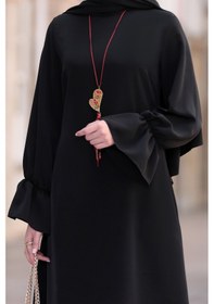 Resim Raika Moda Feryal Büyük Beden Pantolon Tunik Tesettür Takım Siyah 