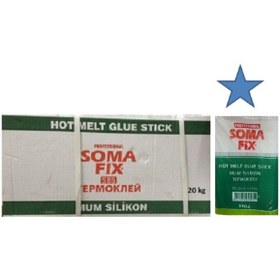 Resim Somafix 20 Kg 11.3 X 300 Mm Kalın Mum Silikon Şeffaf Çubuk Sıcak Silikon 
