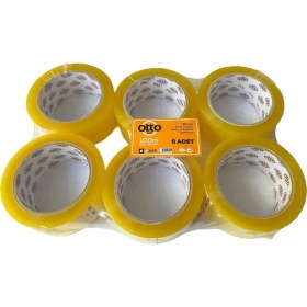 Resim Otto Akrilik Şeffaf Koli Bandı Bant 45mmx100 Metre 6'Lı Paket 