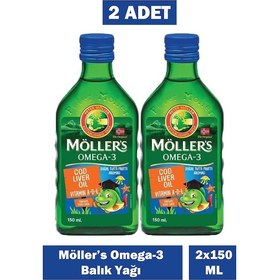Resim Möller's Omega-3 Balık Yağı Şurubu Tutti Frutti 150 Ml 2 Adet 
