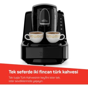 Resim Arzum OK0040-2000 Elite Türk Kahve Makinesi Siyah-Krom 