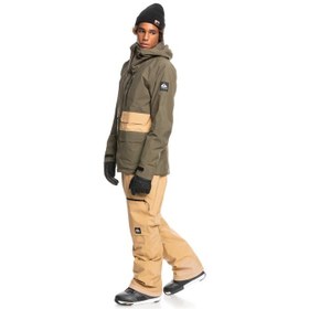 Resim Quiksilver Black Alder Stretch Gore-Tex Erkek Yeşil Snowboard Ceketi 