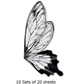 Resim Çiçek Ambalaj Kağıdı Çiçek Ambalaj Malzemesi Modelleme Kelebek Kanatları Buket Ambalaj Kağıdı Siyah 