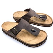 Resim Hammer Jack H2514 Hakiki Nubuk Deri Ortopedik Parmak Arası Antik Kahverengi Erkek Terlik 