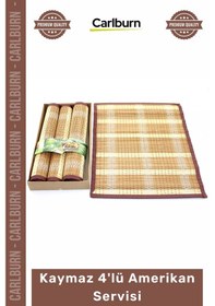 Resim Amerikanservisi Şık Dayanıklı Modern Sofralar Kaymaz Yüzey Pratik Masa Düzeni 4'lü Amerikan Servisi 