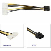 Resim 8 Pin Power Kablo 8 Pin To Molex Power Pcıe Ekran Kartı Güç Kablo 