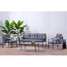 Resim Pimango Pi Angel Bahçe ve Balkon Mobilyası 3+1+1 + Sehpa Çok Renkli 