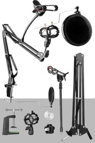 Resim Lastvoice Set-01 - Mikrofon standı + Shock Mount + Pop Filter 