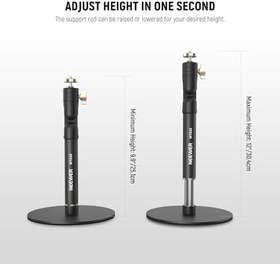 Resim NEEWER Masa Cep Telefonu Tutacağı Kelepçe Ayarlanabilir Telefon Tutucusu Ofis Masası için iPhone Samsung ile Uyumlu Video ve Film Kayıtları için 360° Bilyalı Başlık Katlanabilir Kol Ağırlıklı Metal 