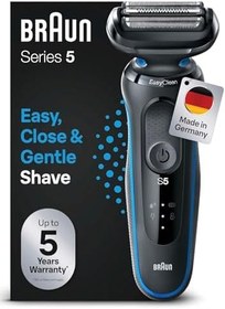 Resim Braun Yeni Seri 5 B1000s Kablosuz Tıraş Makinesi, AutoSense, EasyClean, EasyClick, Islak & Kuru 