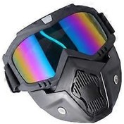 Resim Motosiklet Gözlükleri Kask Sürüş Gözlükleri Yüz Örtüsüyle Gözlükler 