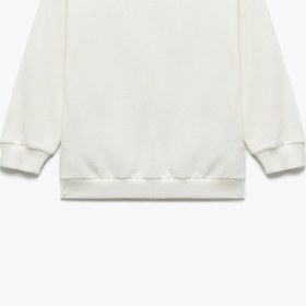 Resim Kız Bebek Pamuklu Uzun Kollu Bisiklet Yaka Şardonlu Sweatshirt 